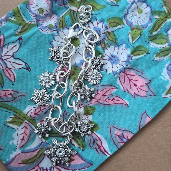 Brighton Collectibles Silver Snowflake Charm Bracelet - Picture 3 of 6